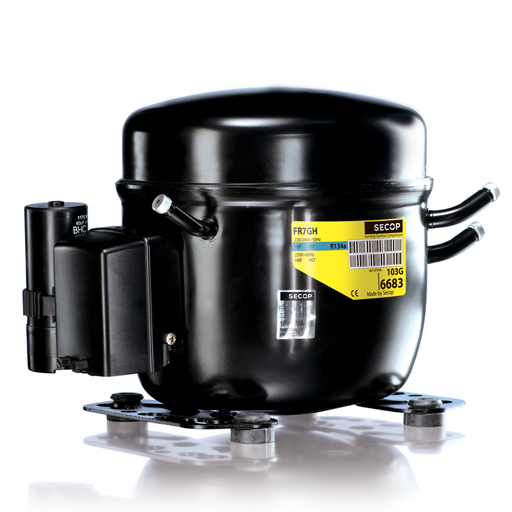 Компрессор SECOP FR7.5G (R134A; 141Вт; 6,93см3, LBP/MBP; -23,3; Tk=54,4C; -25...+15; 220V); 195B403
