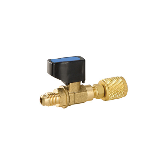 Вентиль к заправочному шлангу шаровый VALUE; CV07 (Male: 1/4" SAE / Female: 1/4" SAE)